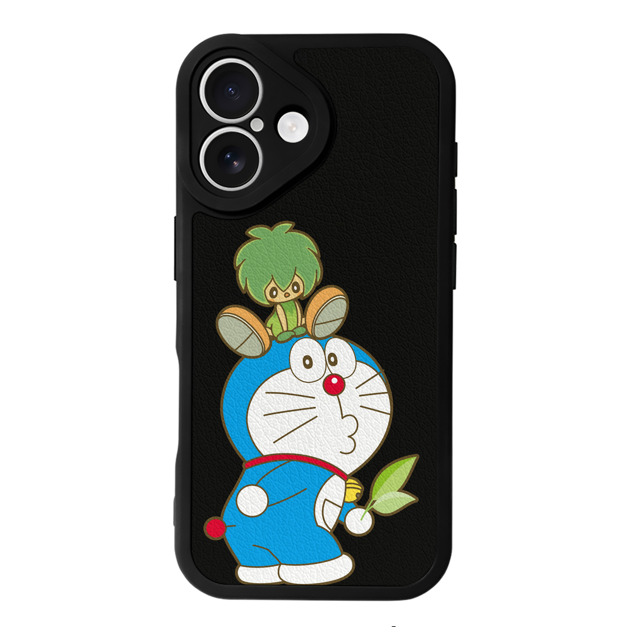 （画像用） ドラえもん Doraemon 【iPhone 16シリーズ対応】シリコンスマホケース（レザー調） 材質：シリコン